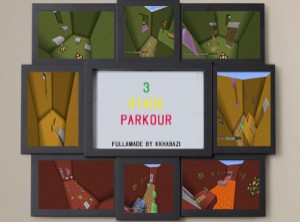 İndir 3 Stage Parkour için Minecraft 1.11.2