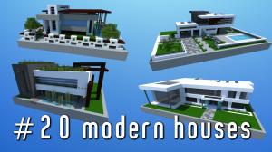 İndir 20 Modern Houses Pack için Minecraft 1.7.10