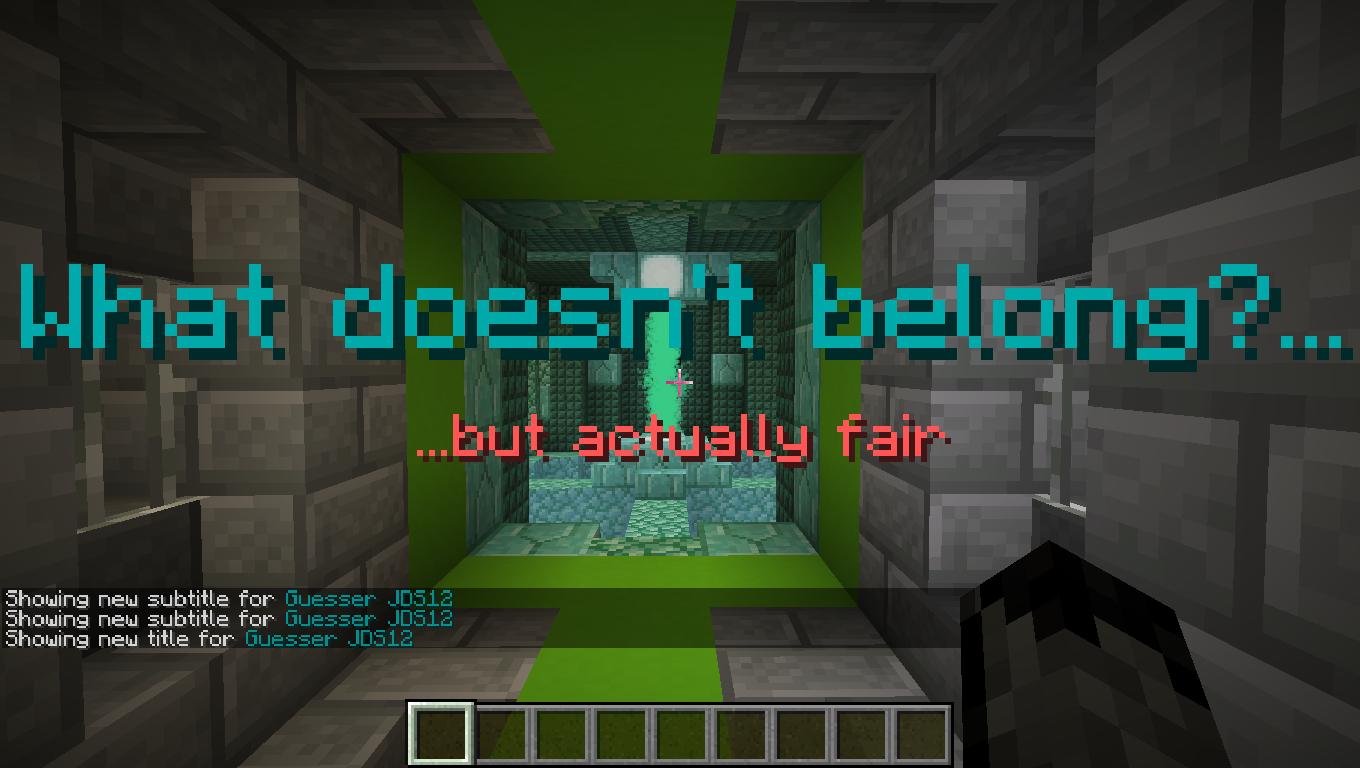 İndir Actually Fair What Doesn't Belong için Minecraft 1.14