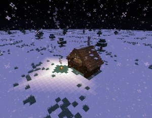 İndir Snowy Log Cabin için Minecraft 1.14.1