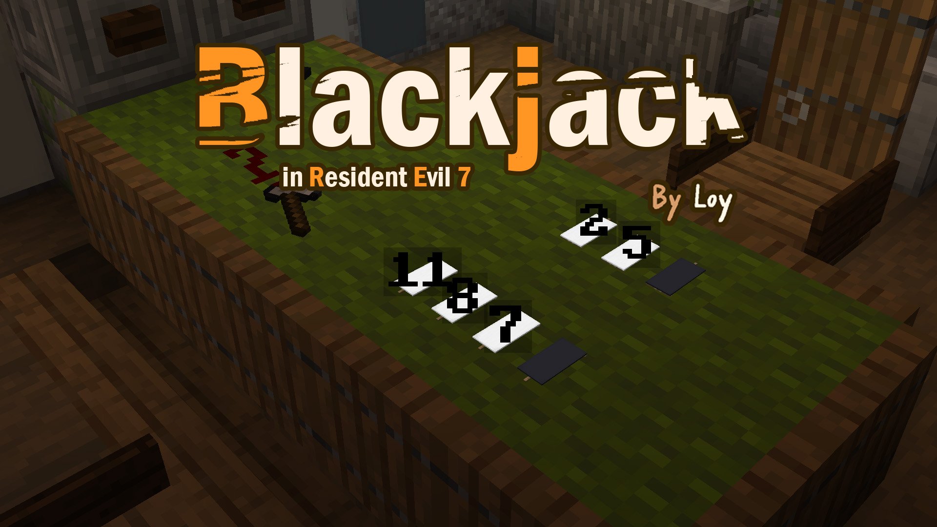 İndir BlackJack in Resident Evil 7 için Minecraft 1.15.2