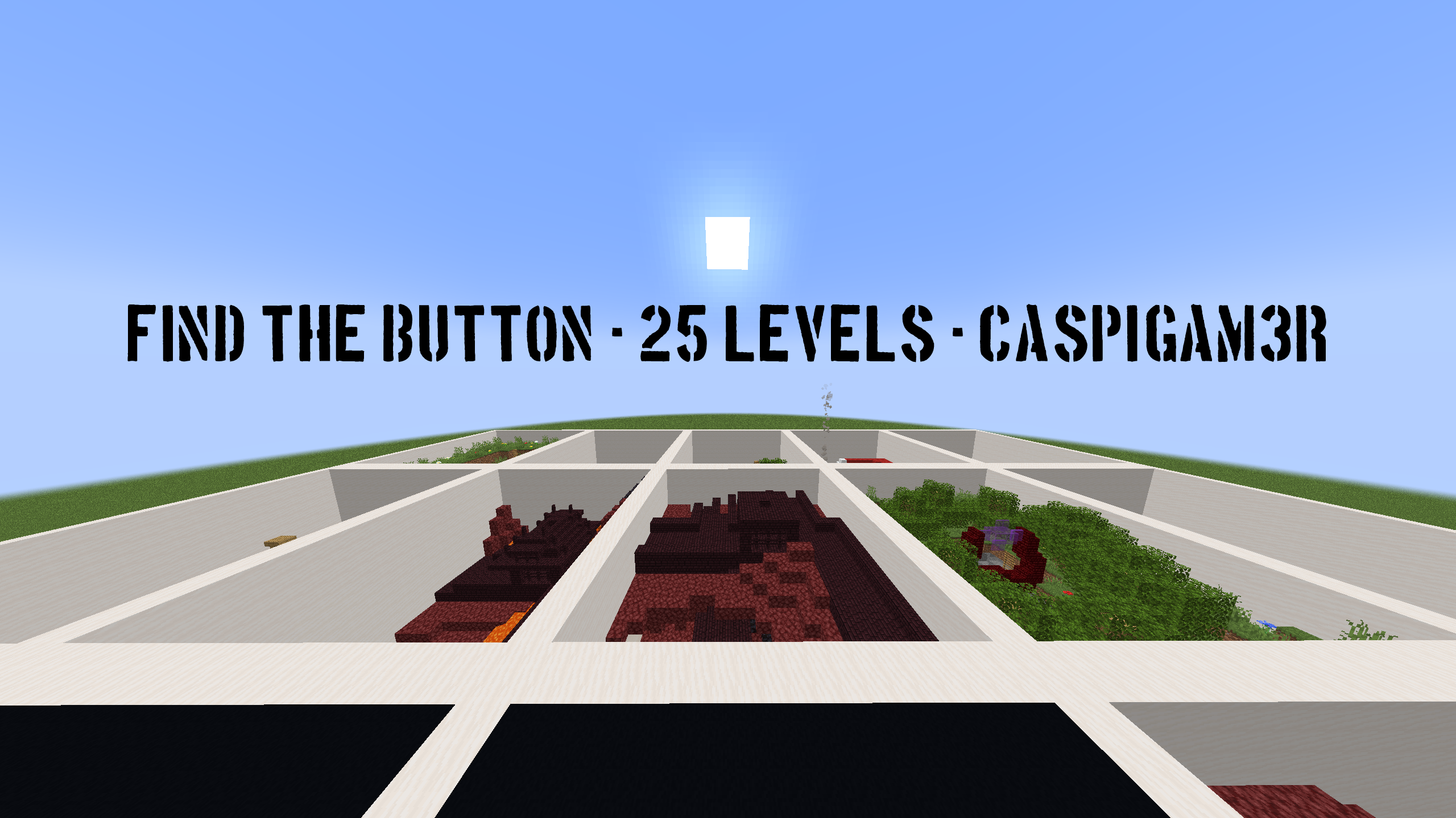İndir Find The Button - 25 Levels 1.0 için Minecraft 1.19
