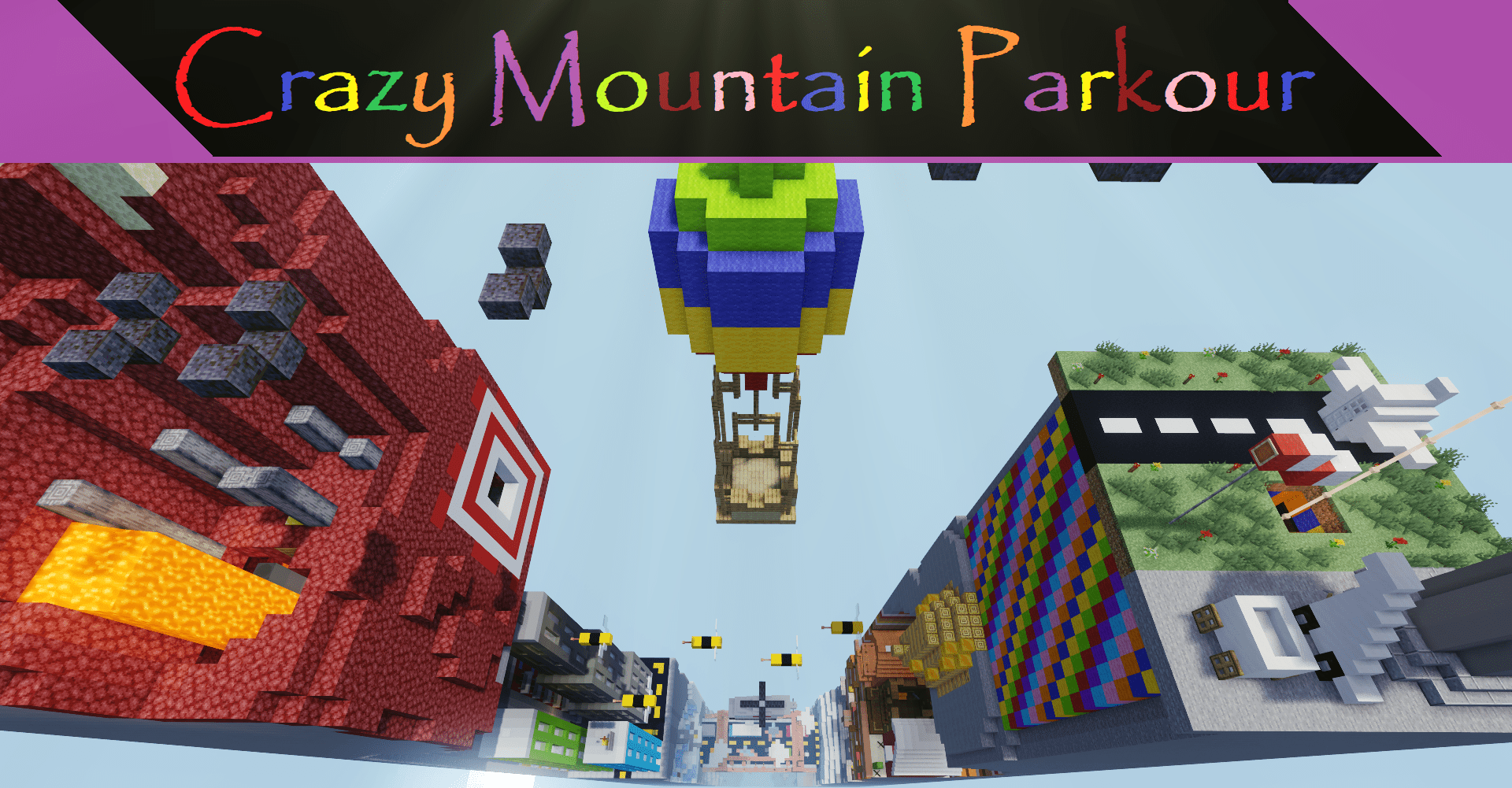 İndir Crazy Mountain Parkour 1.0 için Minecraft 1.18.2