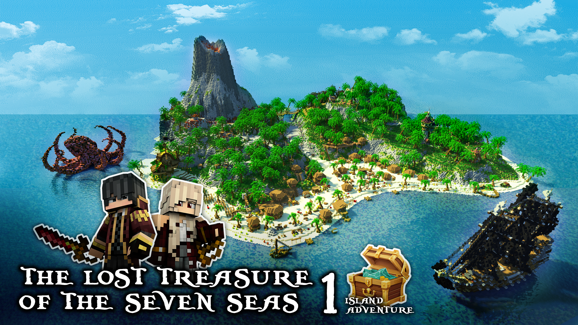 İndir The Lost Treasure of the Seven Seas 1.0 için Minecraft 1.19.1